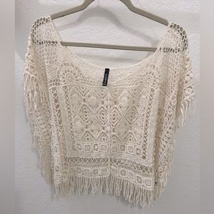 Full tilt Botique Bohemian Style Blouse in Beige size Small/Medium